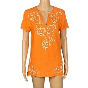 LILLY PULITZER “Sea Breeze Tunic” in color “Salamander Orange”. Size XS. EUC